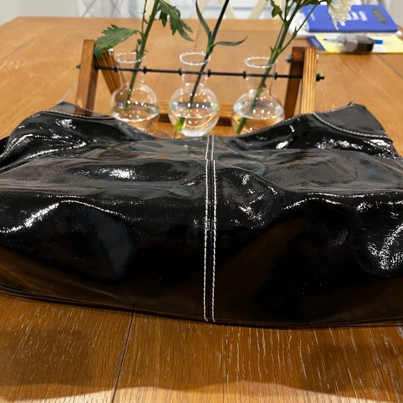 Dooney Bourke Black Patent Handbag - Picture 7 of 12